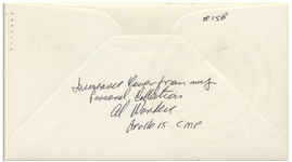 Apollo 15 Crew-Signed NASA Insurance Cover -- From Al Worden's ''Personal Collection'', as Written by Him, and Also With His Signed COA
